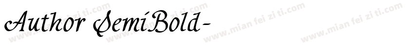 Author SemiBold字体转换
